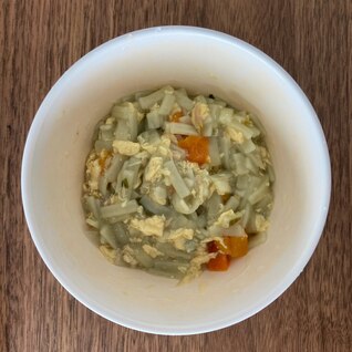 【離乳食】たまごと野菜のおうどん